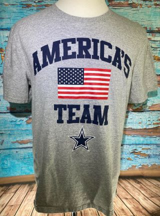 Official Dallas Cowboys Authentic Nfl Apparel Americas Team T - Shirt Men 