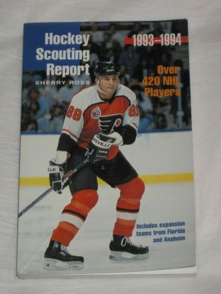 1993 - 1994 Nhl Hockey Scouting Report Guide / Booklet Eric Lindros Cover