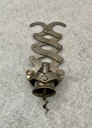 Vintage Metal Zig Zag Corkscrew Bottle Opener - Made In France