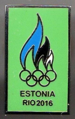 Rio 2016.  Olympic Games.  Noc Pin.  Estonia.  Small Pin