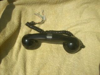 Vintage Telephone Handset With A Light In The Handle Black