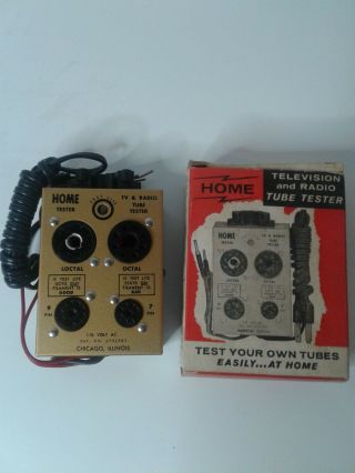 Vintage Home Television And Radio Tube Tester Tv Box