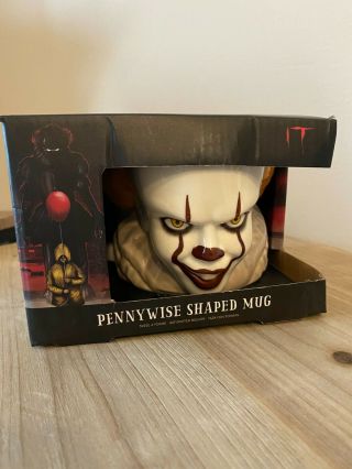 It Pennywise Clown 20oz 3d Figural Sculpted Coffee Mug Rare