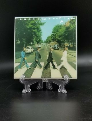 Beatles Abbey Road Custom Ceramic Bar Drink Coaster (stand)