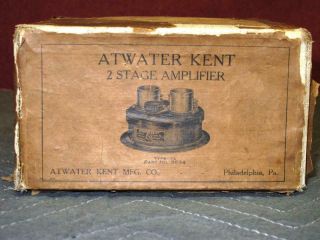 Atwater Kent Empty Box For The 2 - Stage Amplifier