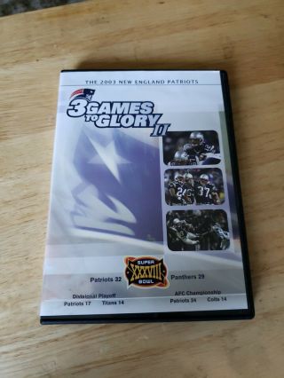 The 2003 England Patriots: 3 Games To Glory Ii - 2 Dvd (bonus Features)