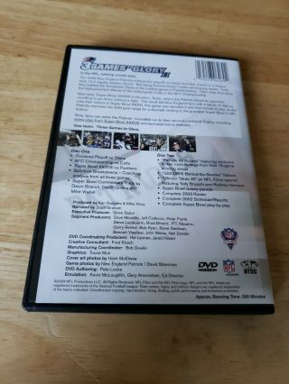 The 2003 England Patriots: 3 Games to Glory II - 2 DVD (Bonus Features) 3