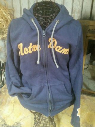 Womens Notre Dame Zip Up Hoodie Size M