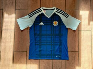 Football Shirt Soccer Fc Scotland Home 2015/2016/2017 Adidas Jersey Kids Boys L