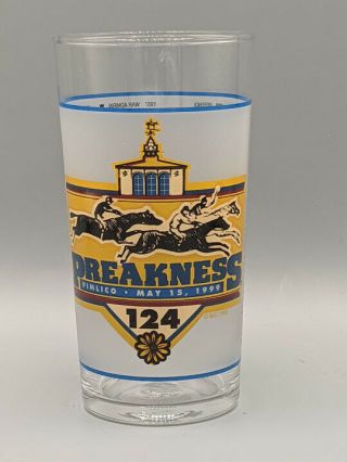 1999 Preakness Stakes 124th Pimlico Souvenir Glass Triple Crown Horse Racing