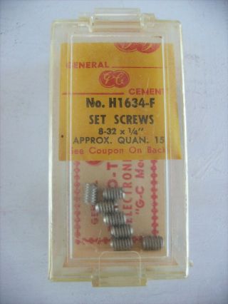 General Cement Set Screws No.  H1634 - F 8 - 32 X 1/4 " (15) Nos