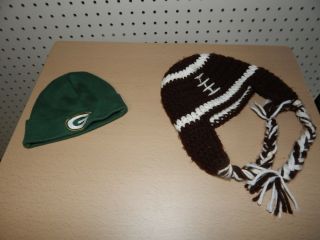 Infant Green Bay Packers Beanie Hat 0 - 3 Mos / Football Winter Hat