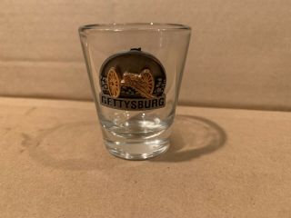 Gettysburg Pewter Emblem Shot Glass