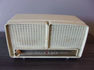 Vintage Rca Victor Twin Speaker Am Radio 8 - X - 8n