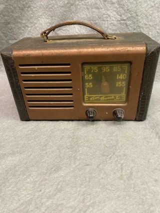 Vintage Tom Thumb Jr.  Tube Radio By Automatic Radio Mfg Co.