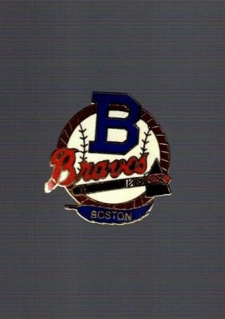 Vintage Boston Braves Logo,  Mlb Baseball Pin