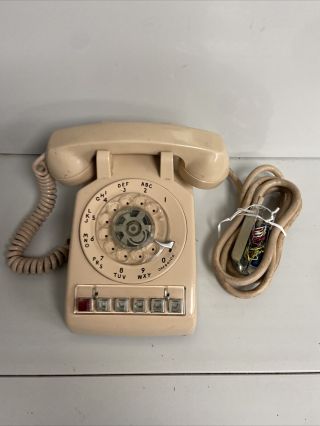 Vintage Itt Telecom Rotary Dial 5 Multi Line Hold Desk Phone Western Bell - A8