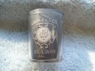 Vintage Advertising Shot Glass Wm.  H.  Lee & Co.  - St.  Louis Mo.  - 2