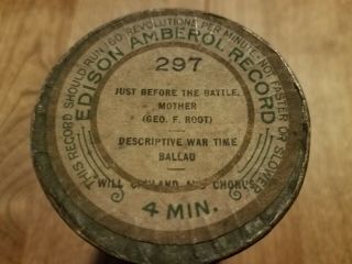 Edison Cylinder - Just Before The Battle Mother - Will Oakland Descriptive Ballad