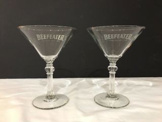 Two (2) Beefeater London Dry Gin Martini Glasses