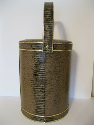 Vintage Georges Briard Faux Leather Vinyl Mid Century Ice Bucket 2