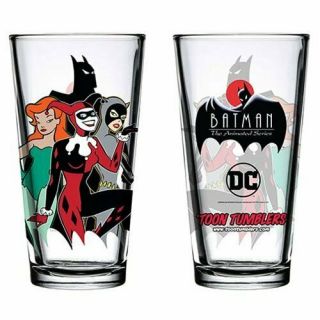 Gotham Sirens Pint Glass Toon Tumbler Batman The Animated Series Harley Quinn