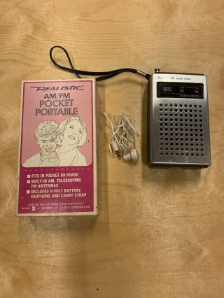 Vintage Realistic Am Fm Pocket Radio Cosplay