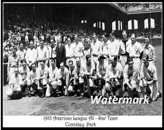 1933 American League Team Picture 1st Ever All Star Game 8 X 12 Photo