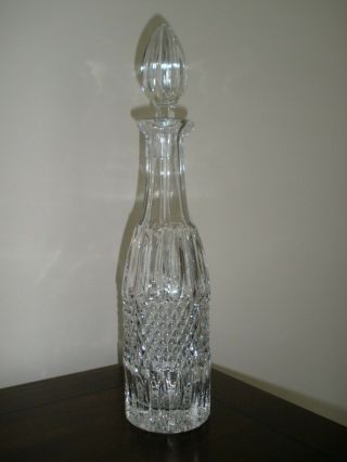 Gorgeous Vintage Lead Crystal Wine Decanter W/ Stopper Possibly German Lausitzer