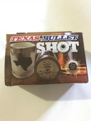 Texas Bullet Shot Glass Set Of 2 Bullet Shaped Shot Glasses Value Pack Of 2
