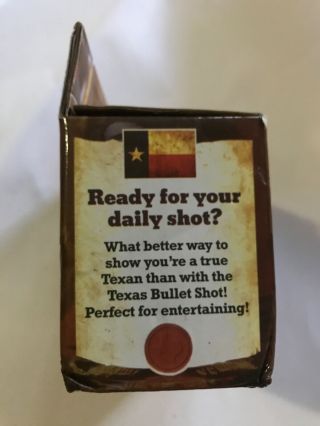 Texas Bullet Shot Glass set of 2 bullet shaped shot glasses value pack of 2 3