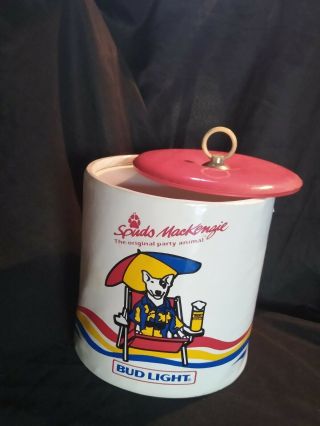 Budweiser Spuds Mackenzie Vintage Ice Bucket 1987 Barware Man Cave Entertainment