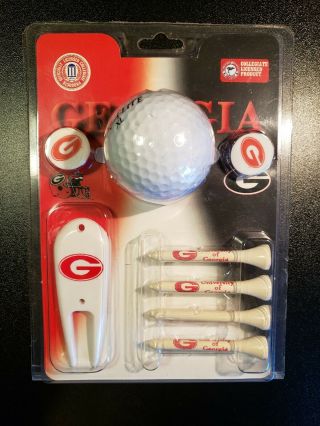 University Of Georgia Bulldogs Golf Gift Set Ball Tees Divot Tool Ball Markers