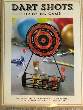 Game Night Dart Board Shots Drinking With Darts Shot Glasses & Dart Board Party