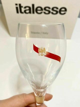 (set Of 2) - G.  H.  Mumm Flute Tulip Champagne Stemware Glasses Ribbon W/eagle