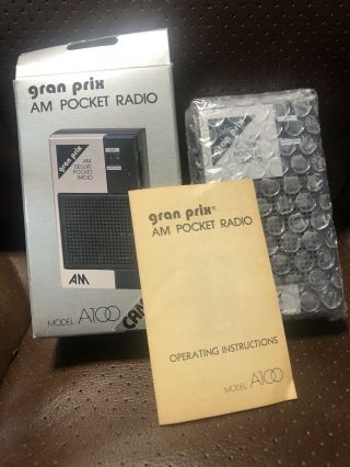 Gran Prix A2000 Am/fm Deluxe Pocket Transistor Radio With Box