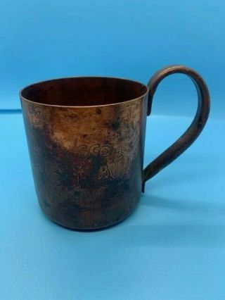 Vintage Cock N Bull Moscow Mule Solid Copper Mug