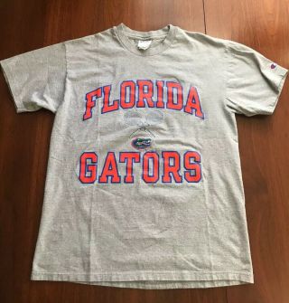 Vintage Florida Gators Tennis T Shirt Champion Men’s Medium Gray
