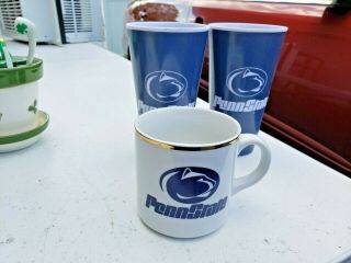 Penn State Psu Nittany Lions 1986 National Champions Schedule Coffee Mug & 2 Cup