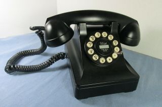 Crosley Model 302 Push - Button Landline Kettle Desktop Black Phone - Retro