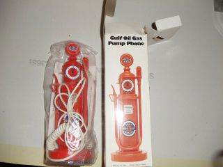 Vintage Gulf Oil Gas Pump Phone - Collectable 1984 Touch Pulse Dial
