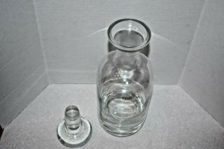Handsome Krosno Poland Lead Crystal Decanter With Stopper And Label