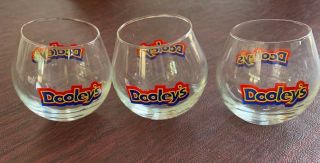Dooley Liquor Rocker Tipper Round Shot Glasses Set Of Three