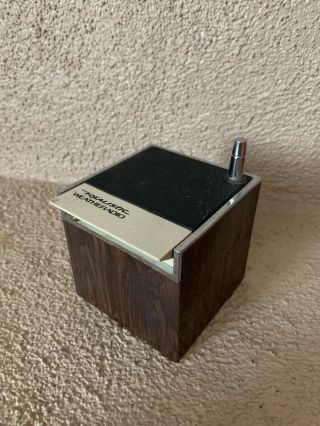 Realistic Cat No 12 - 165 Weather Radio - Vintage Radio Shack Wood Grain Cube