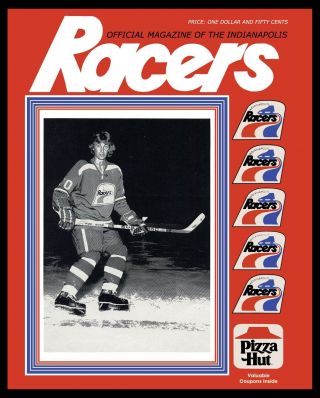 Wayne Gretzky - Indianapolis Racers Game Program Cover - 8x10 Color Photo