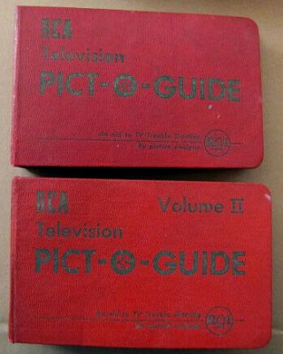 2 Old 1949 Rca Television Pict - O - Guide Tv Troubleshooting Handbooks Vol 1 & 2