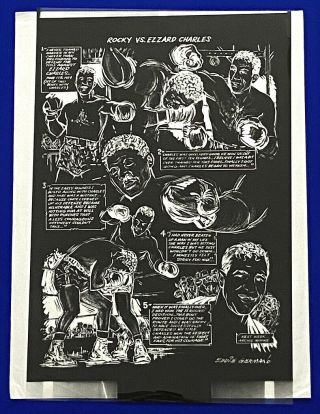 1960s Rocky Marciano Vs.  Ezzard Charles 16x24 Negative By Eddie Germano