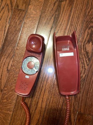 Vintage Western Electric Red Trim Line Rotary Wall Telephone Parts