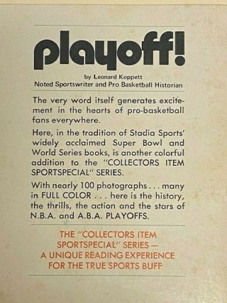 Pro Basketball Playoff ABA NBA 1971 Unseld Jabbar Utah Stars Frazier Jerry West 2