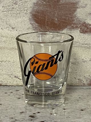 Mlb Vintage San Francisco Giants Shot Glass Glass Old Logo